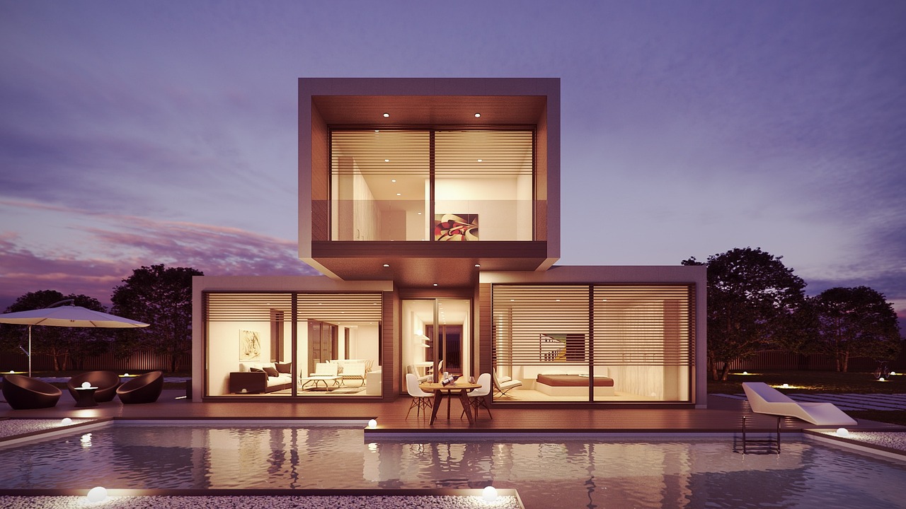 Minimalistisch woonkamerinterieur met luxe meubels. Minimalistisch woonkamerinterieur met luxe meubels.